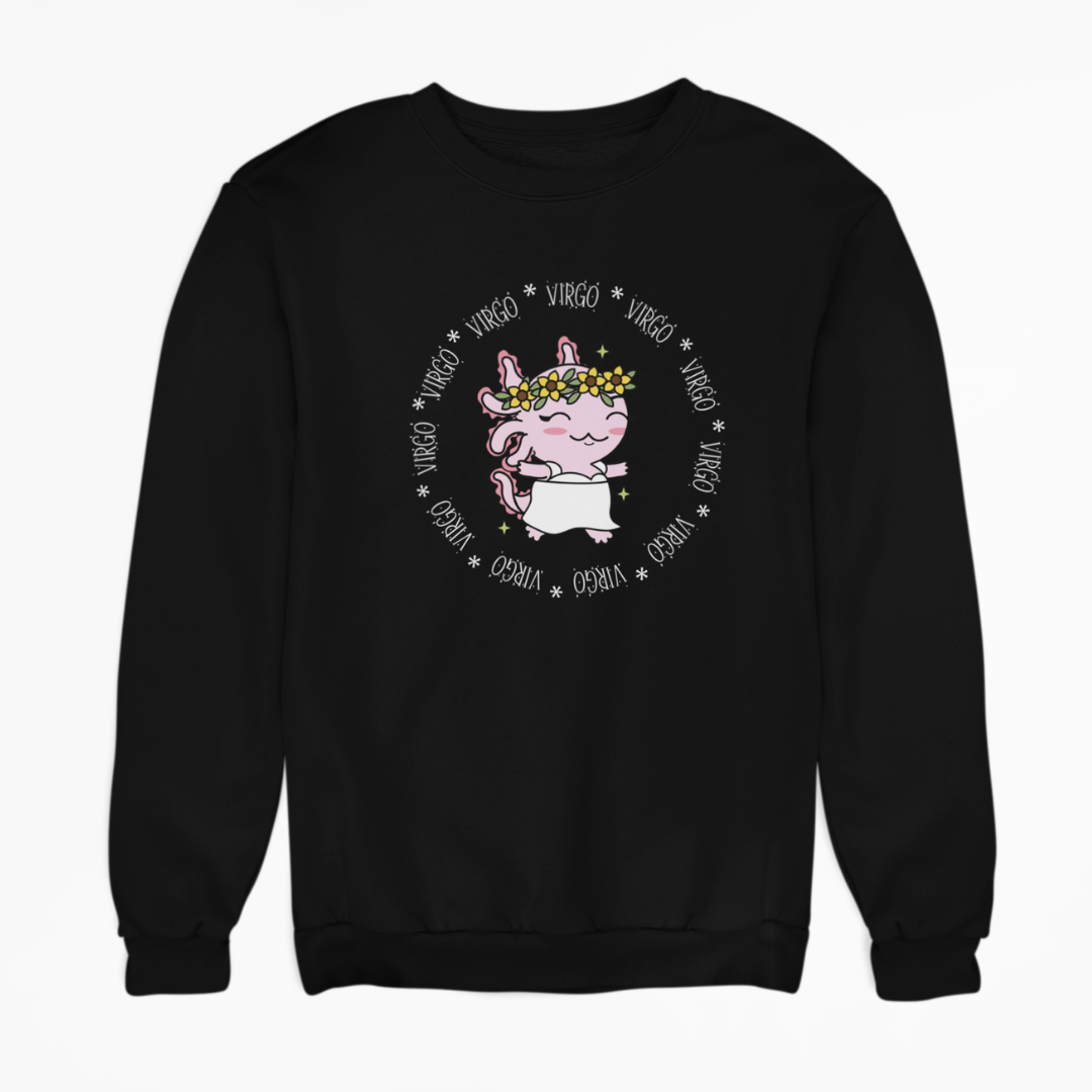 Sudadera Axolotzin Horóscopos Aro Virgo Ajolote Unisex