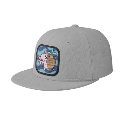 Gorra Unisex Plana Axolotzin Horoscopos Acuario Ajolote