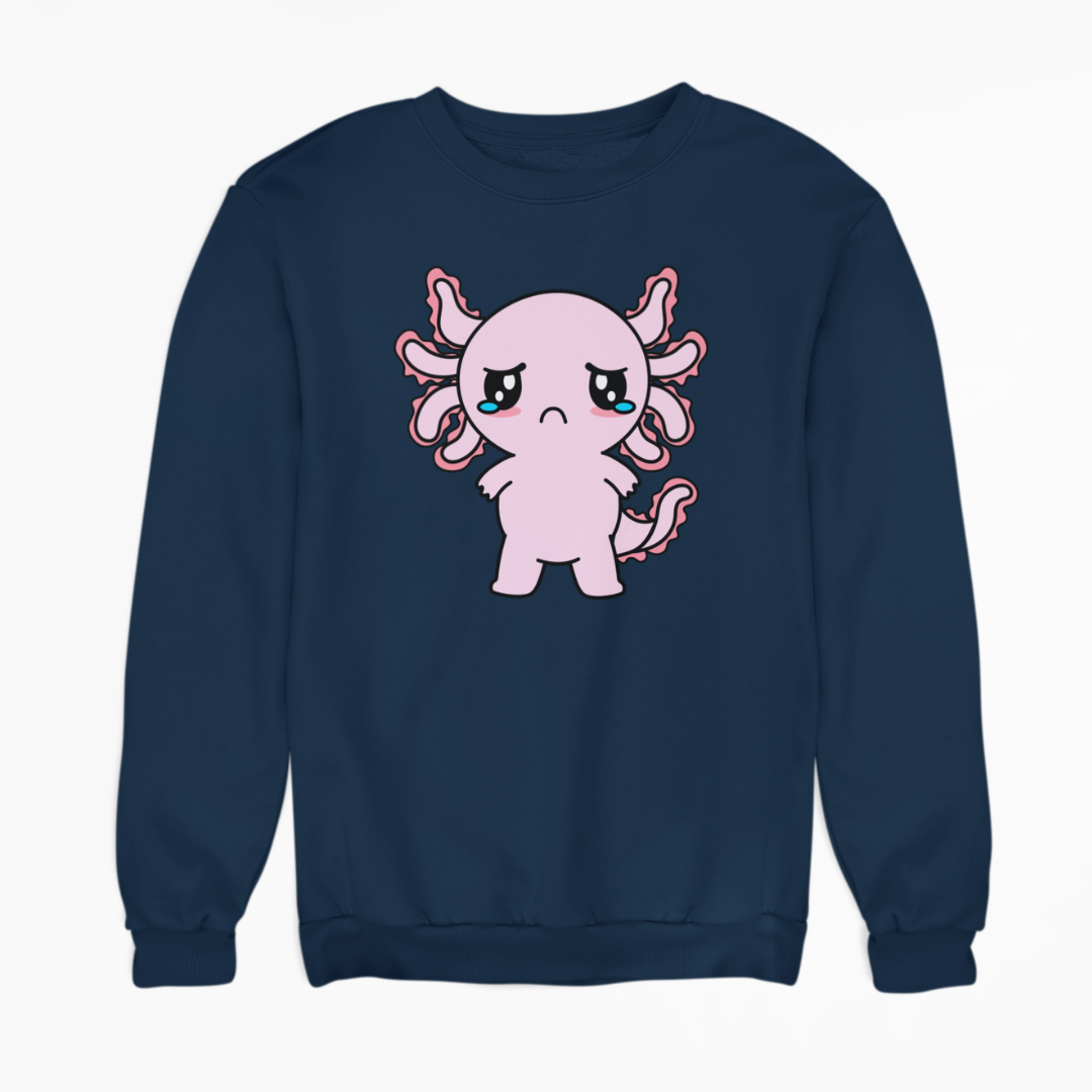 Sudadera Axolotzin Triste Ajolote Unisex
