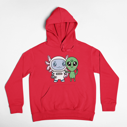 Hoodie Axolotzin Y Marcianito Ajolote Unisex