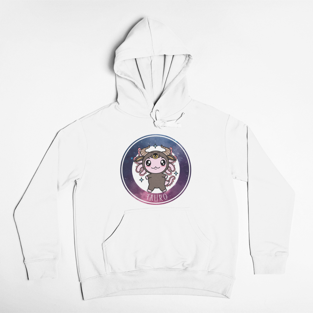 Hoodie Axolotzin Horóscopos Galaxy Tauro Ajolote Unisex