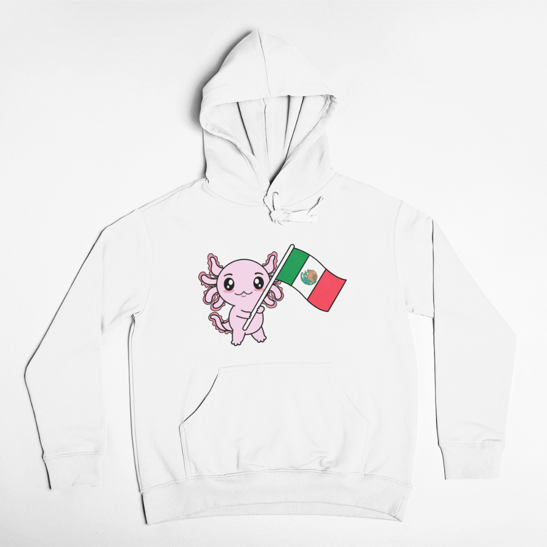 Hoodie Axolotzin Bandera Ajolote Unisex