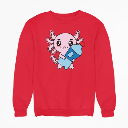 Sudadera Axolotzin Botella Agua Ajolote Unisex