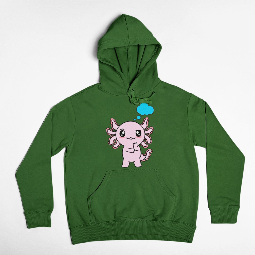 Hoodie Axolotzin Pensando Ajolote Unisex