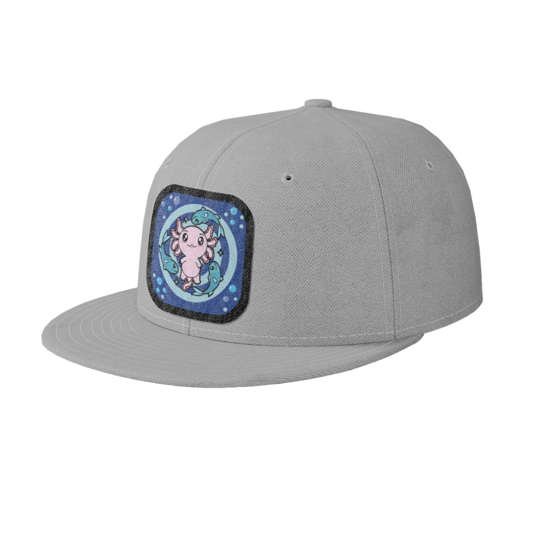 Gorra Unisex Plana Axolotzin Horoscopos Piscis Ajolote
