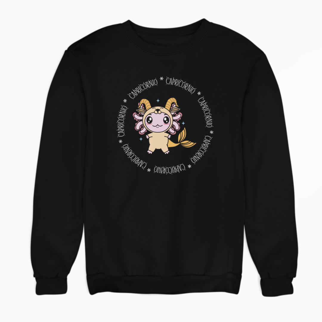 Sudadera Axolotzin Horóscopos Aro Capricornio Ajolote Unisex