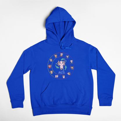 Hoodie Horóscopos Piscis Axolotzin Ajolote Unisex
