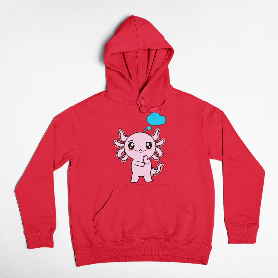 Hoodie Axolotzin Pensando Ajolote Unisex