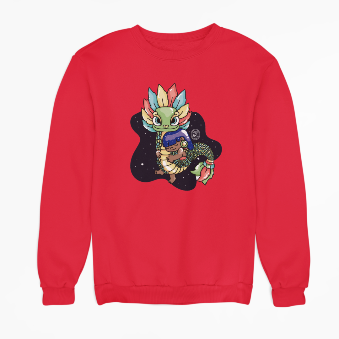 Sudadera Ajolotito Niña Y Quetzalcoatl Mirari Chan