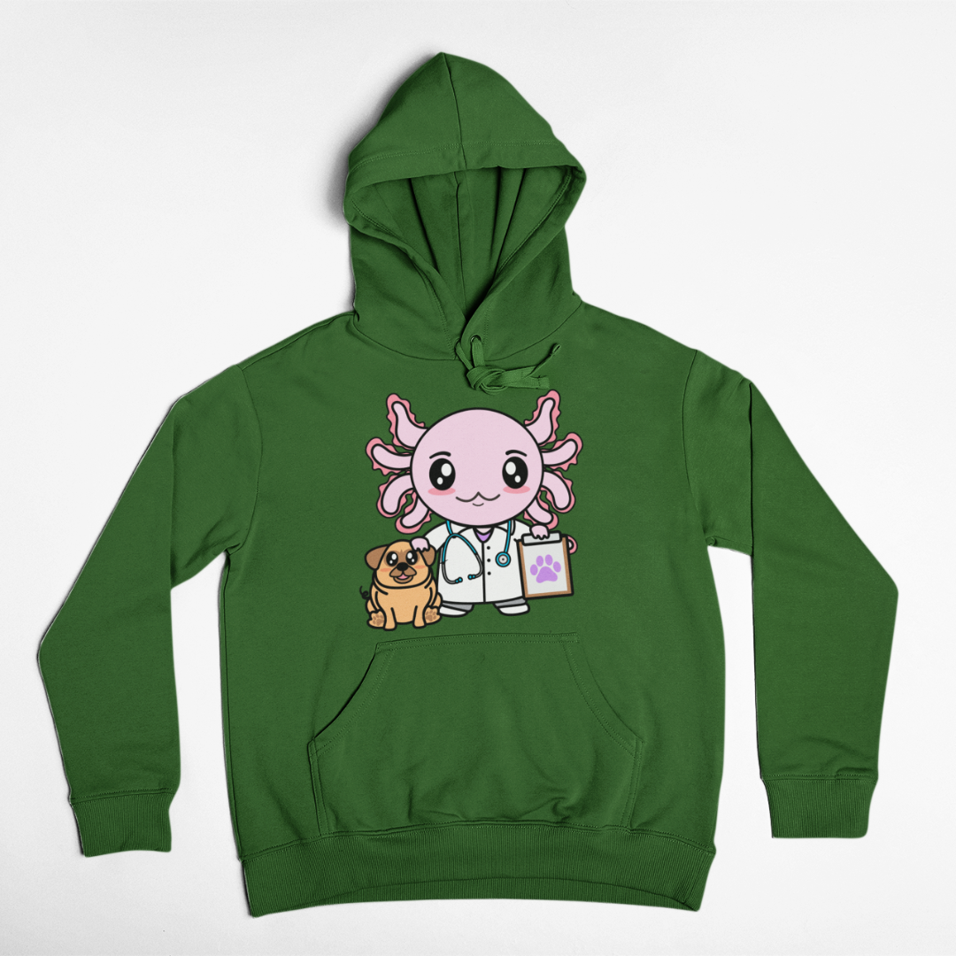 Hoodie Axolotzin Veterinario Ajolote Unisex