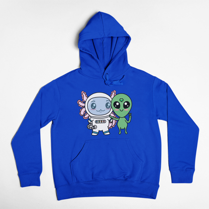 Hoodie Axolotzin Y Marcianito Ajolote Unisex