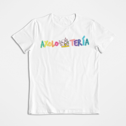 Playera Urbana Letras Axoloteria Colores Ajolote
