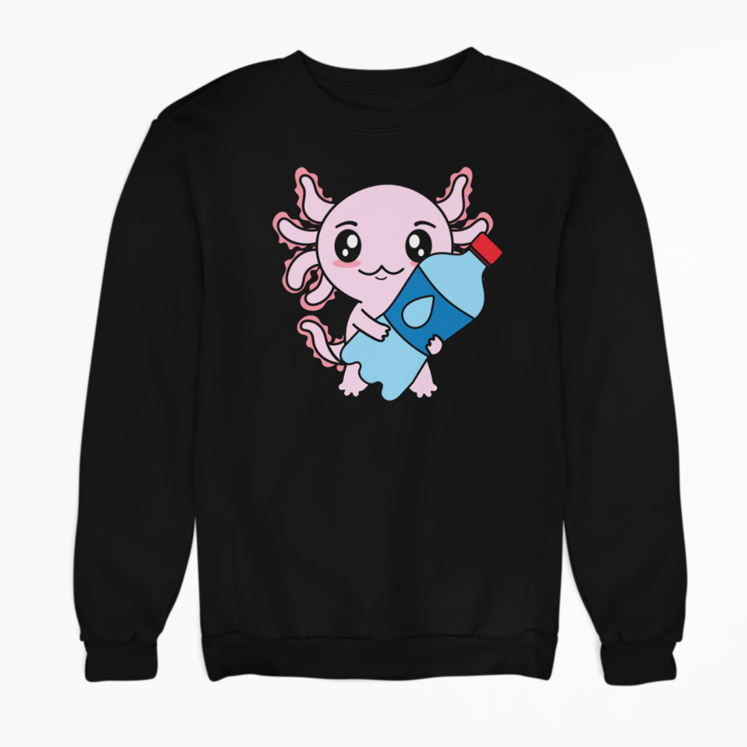 Sudadera Axolotzin Botella Agua Ajolote Unisex