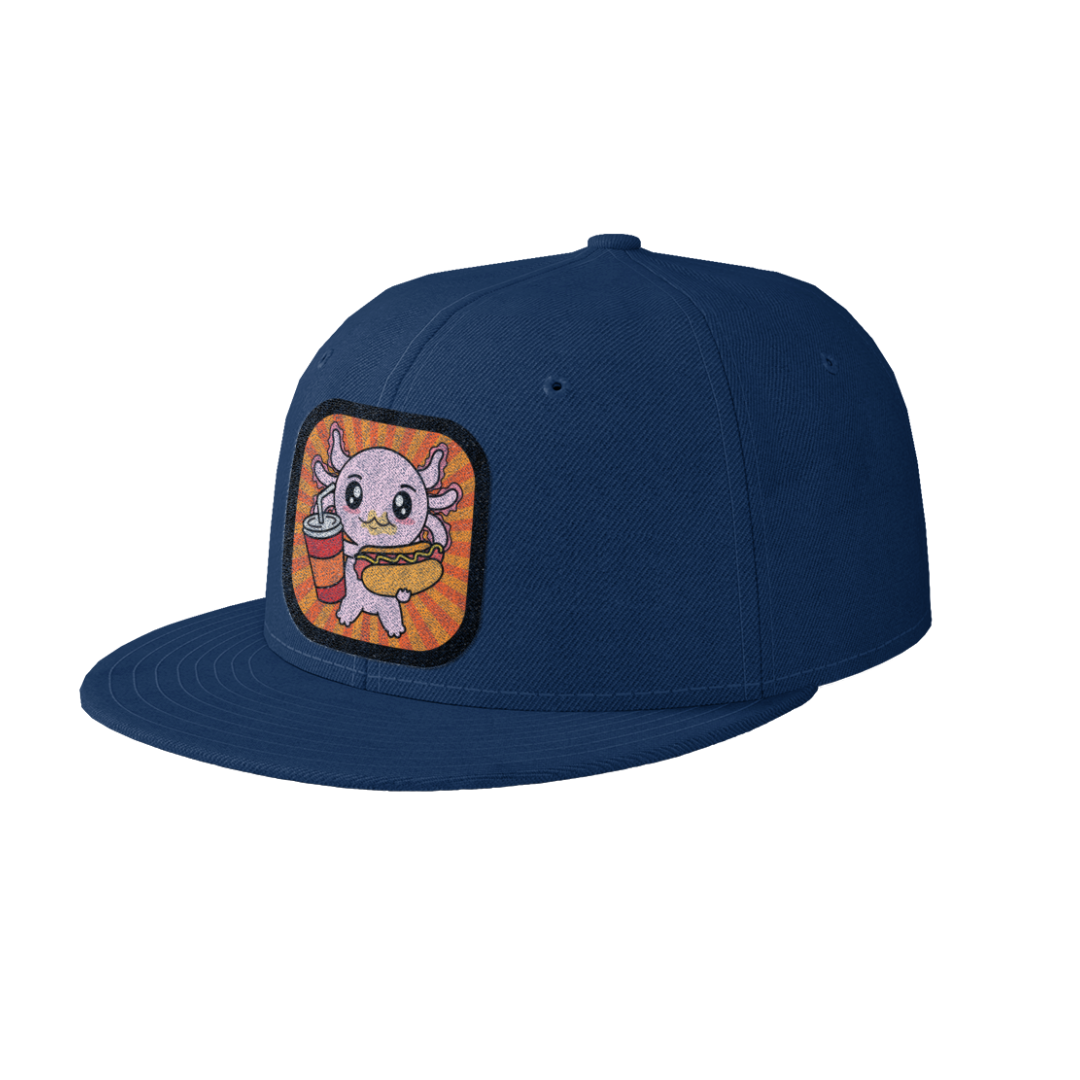 Gorra Unisex Plana Axolotzin Comiendo Jocho