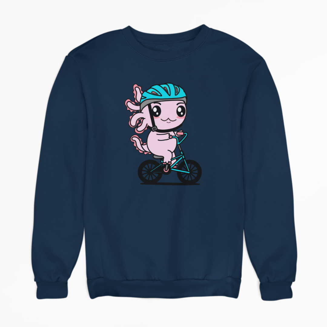 Sudadera Axolotzin Ciclista Ajolote Unisex
