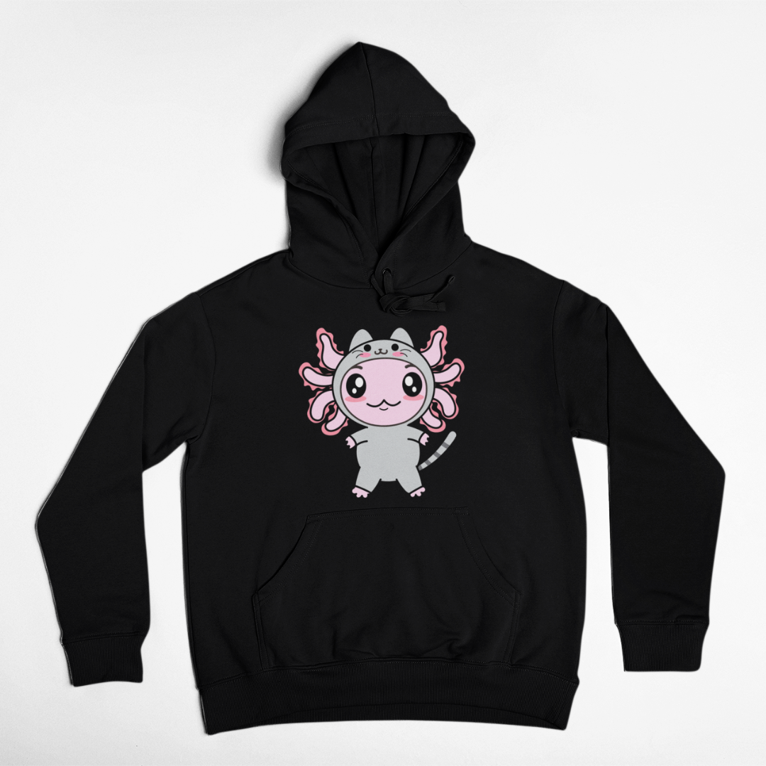 Hoodie Axolotzin Disfraz Gato Ajolote Unisex