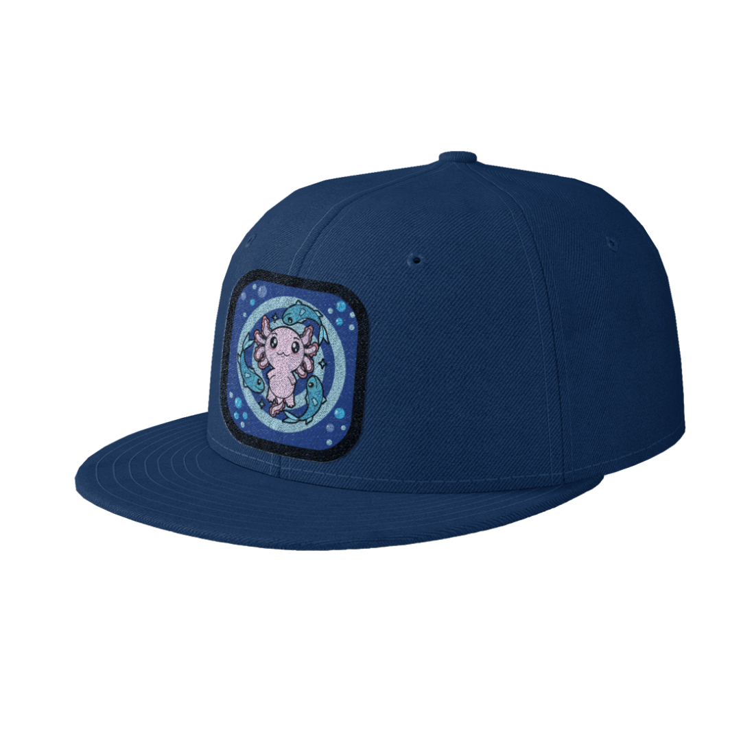 Gorra Unisex Plana Axolotzin Horoscopos Piscis Ajolote