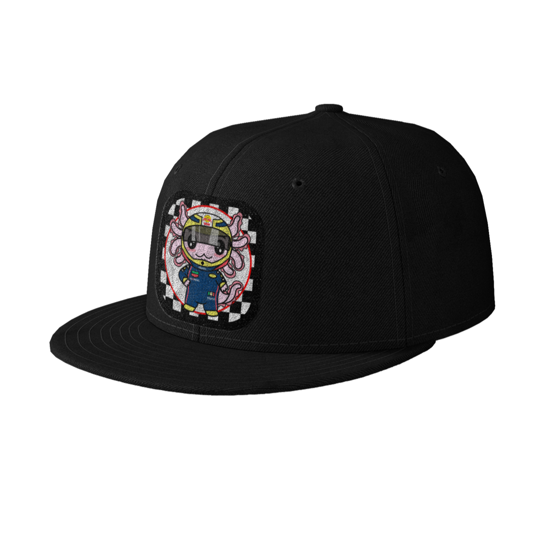 Gorra Unisex Plana Axolotzin Piloto De Carreras