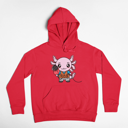 Hoodie Axolotzin Reportero Ajolote Unisex