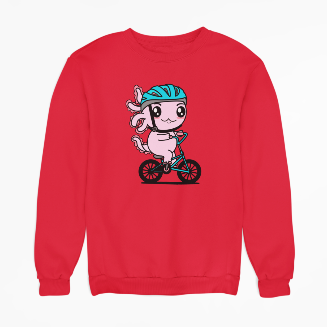 Sudadera Axolotzin Ciclista Ajolote Unisex