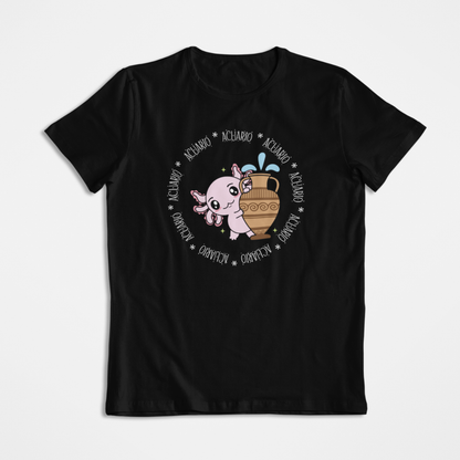 Playera Axolotzin Horoscopos Aro Acuario Ajolote