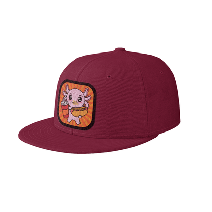 Gorra Unisex Plana Axolotzin Comiendo Jocho