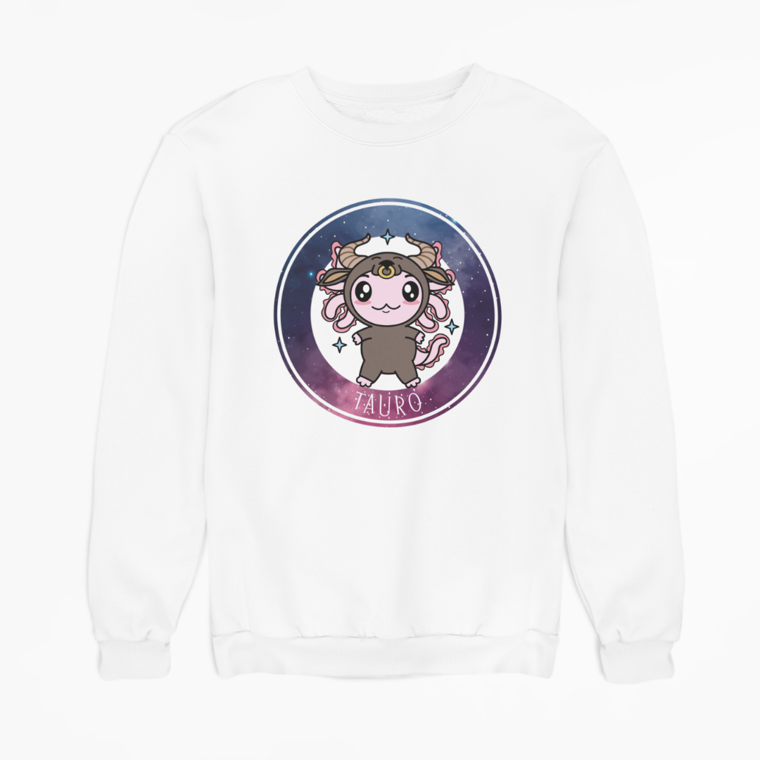 Sudadera Axolotzin Horóscopos Galaxy Tauro Ajolote Unisex