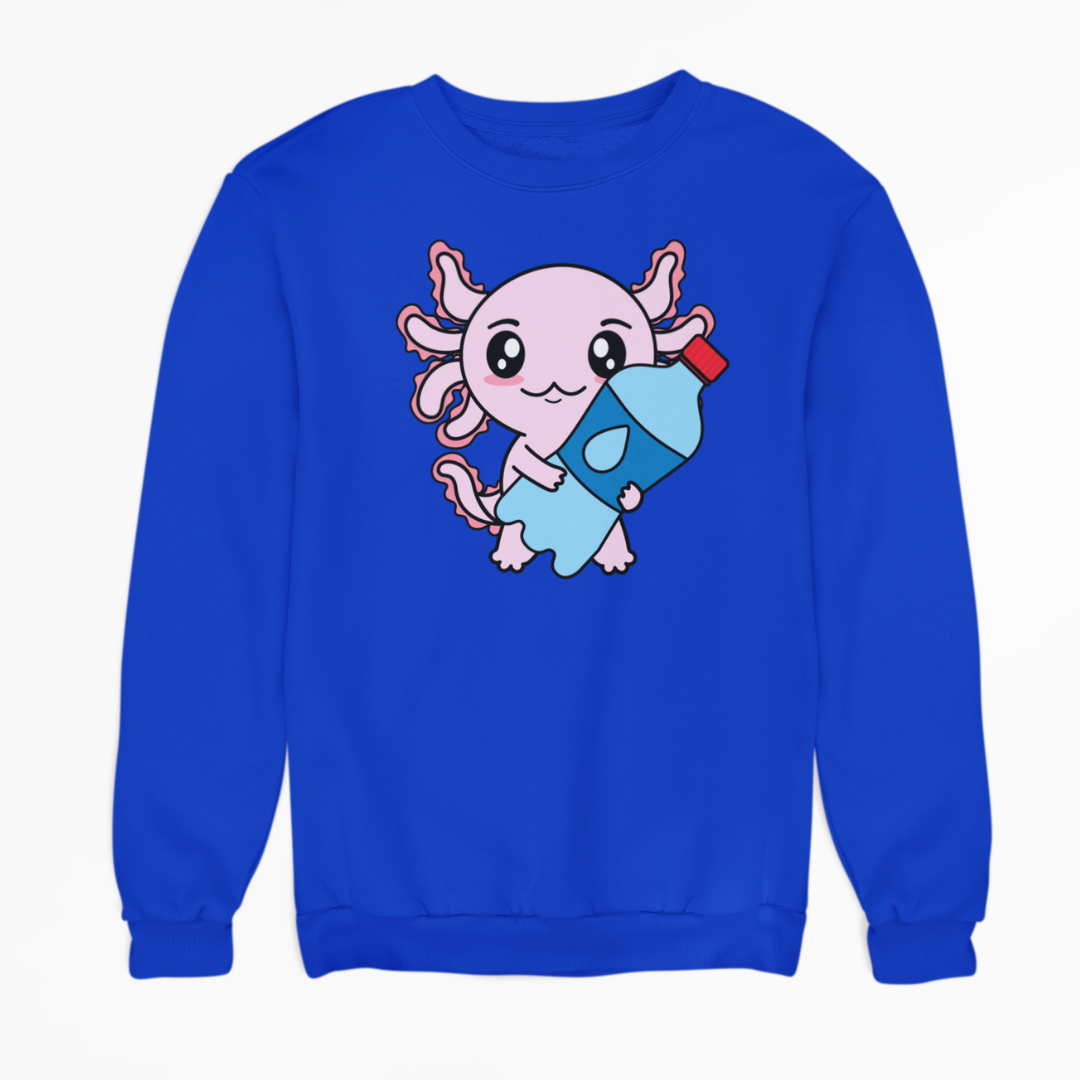 Sudadera Axolotzin Botella Agua Ajolote Unisex