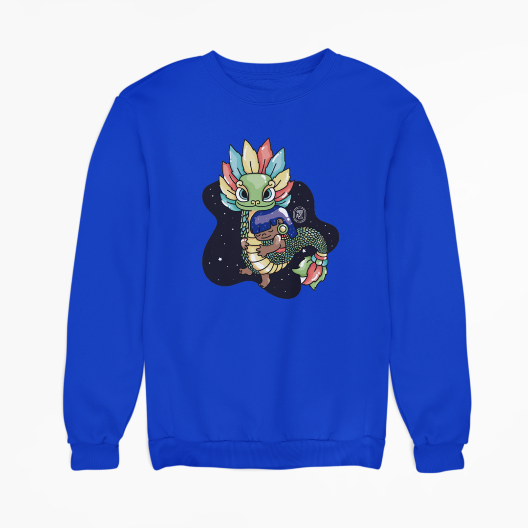 Sudadera Ajolotito Niña Y Quetzalcoatl Mirari Chan