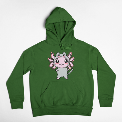 Hoodie Axolotzin Disfraz Gato Ajolote Unisex