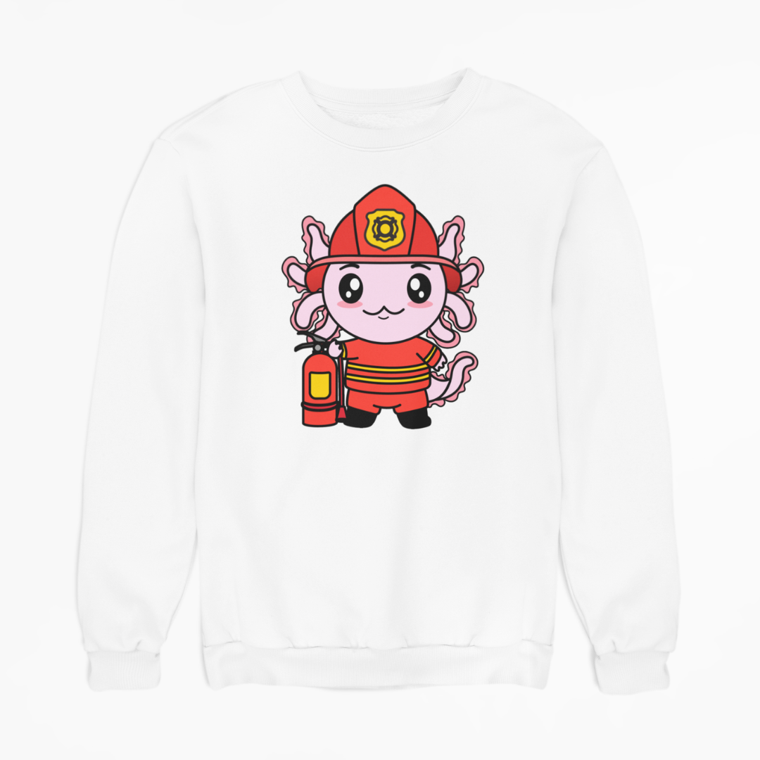 Sudadera Axolotzin Bombero Ajolote Unisex