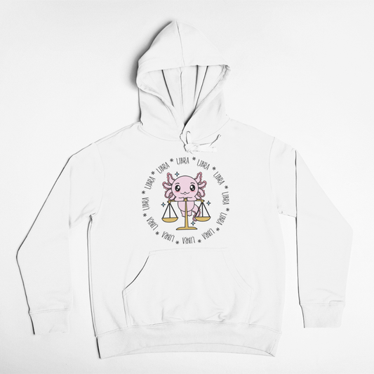 Hoodie Axolotzin Horóscopos Aro Libra Ajolote Unisex