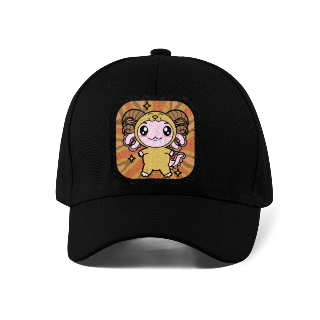 Gorra Unisex Curva Axolotzin Horoscopos Aries Ajolote