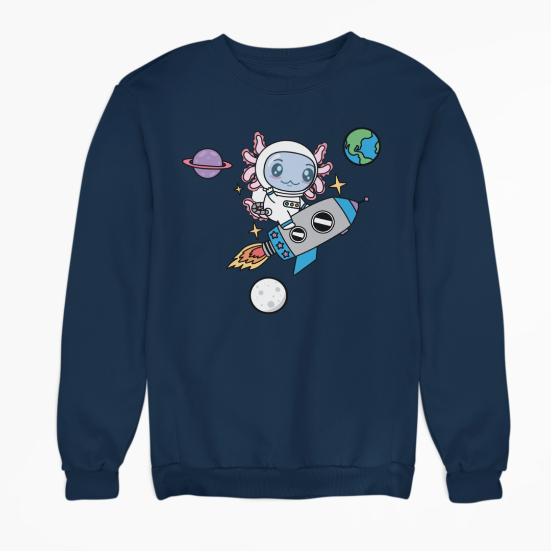 Sudadera Axolotzin Cohete Ajolote Unisex