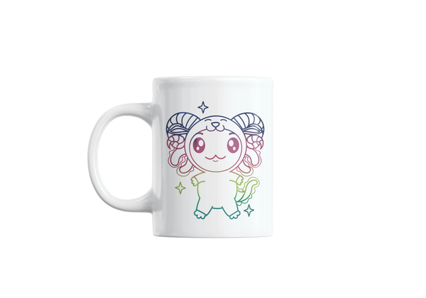 Taza Holográfica Axolotzin Horóscopos Aries  Ajolote