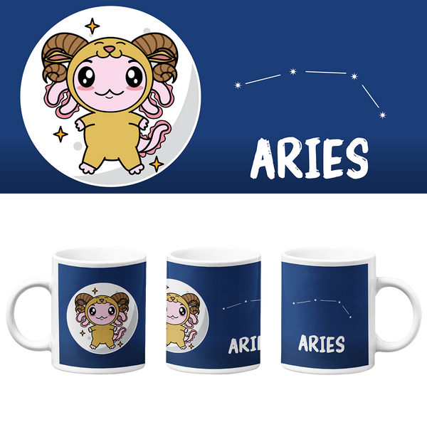 Taza Vers. 2 Axolotzin Horóscopos Aries  Ajolote