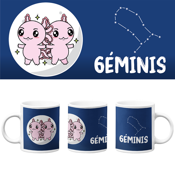 Taza Vers. 2 Axolotzin Horóscopos Géminis Ajolote