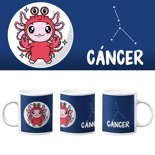 Taza Vers. 2 Axolotzin Horóscopos Cáncer Ajolote