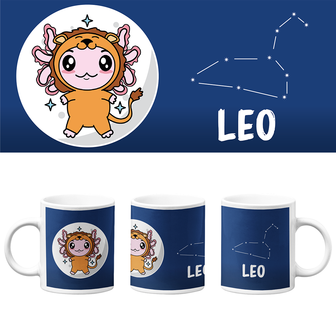 Taza Vers. 2 Axolotzin Horóscopos Leo Ajolote