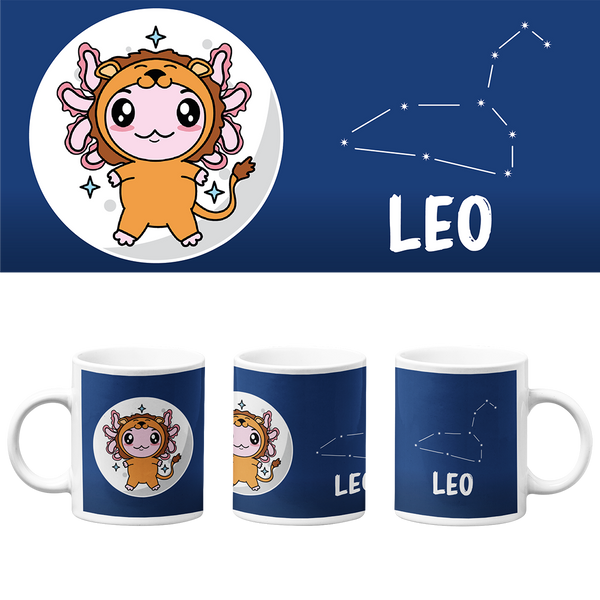 Taza Vers. 2 Axolotzin Horóscopos Leo Ajolote