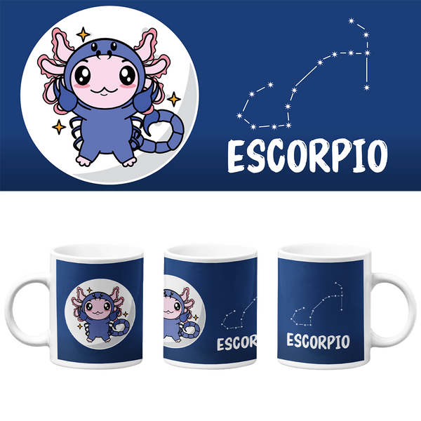 Taza Vers. 2 Axolotzin Horóscopos Escorpio Ajolote