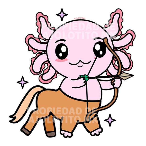 Sticker Axolotzin Sagitario Ajolote