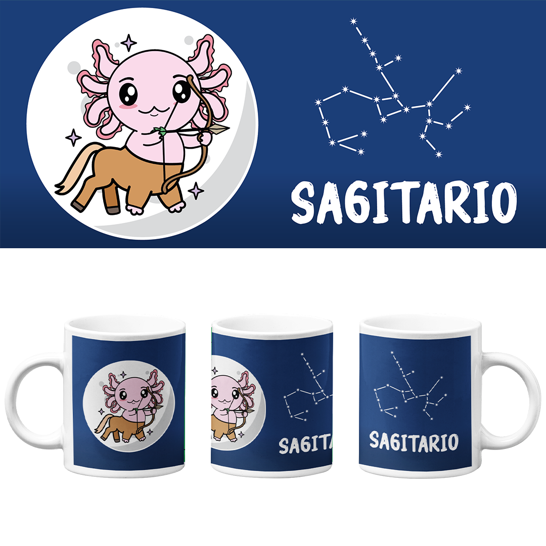 Taza Vers. 2 Axolotzin Horóscopos Sagitario Ajolote