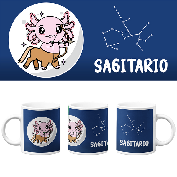 Taza Vers. 2 Axolotzin Horóscopos Sagitario Ajolote