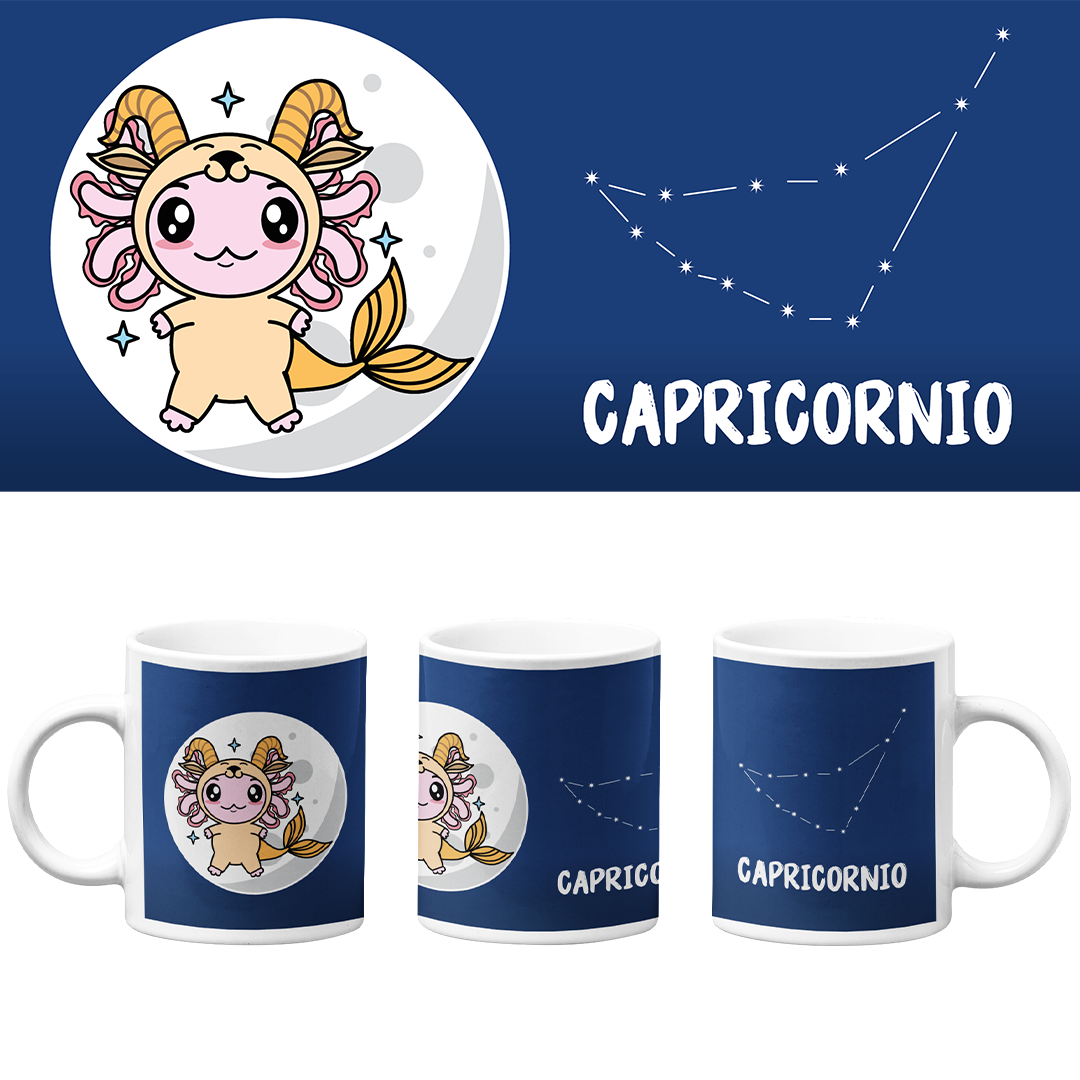 Taza Vers. 2 Axolotzin Horóscopos Capricornio Ajolote