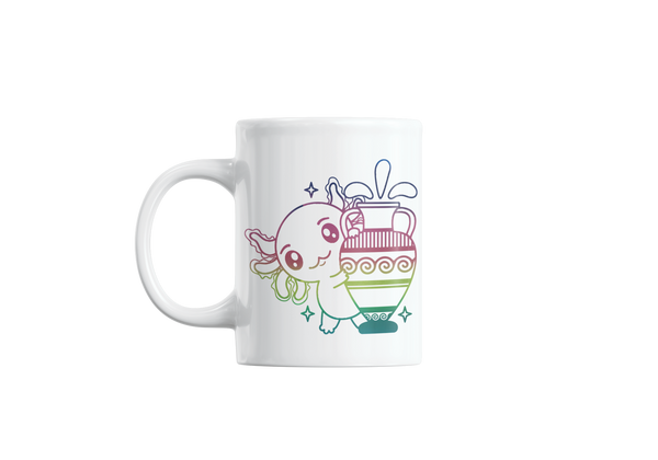 Taza Holográfica Axolotzin Horóscopos Acuario Ajolote