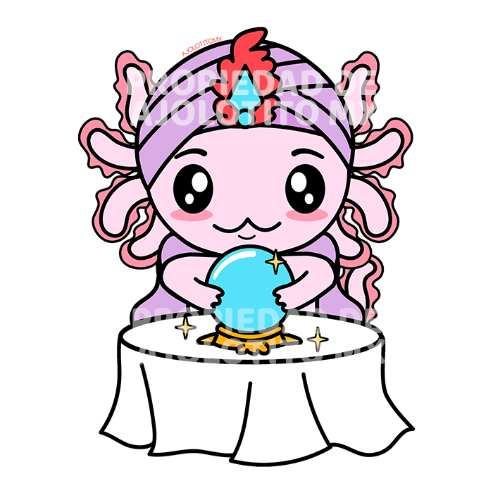 Sticker Axolotzin Adivino Ajolote