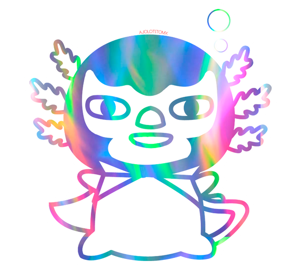 Sticker Holográfico Ajolote Demonio Xo The Monster