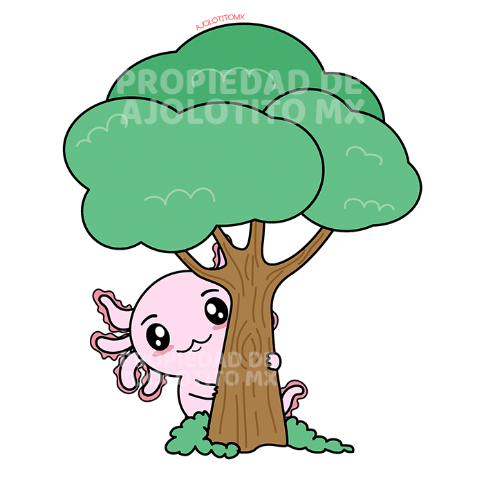 Sticker Axoloteria El Árbol Ajolote