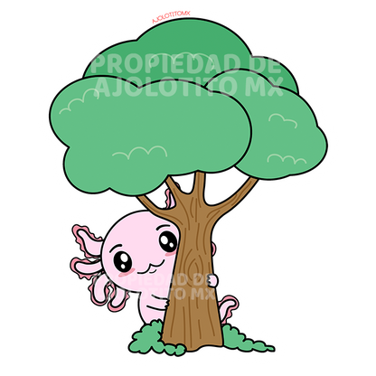 Sticker Axoloteria El Árbol Ajolote